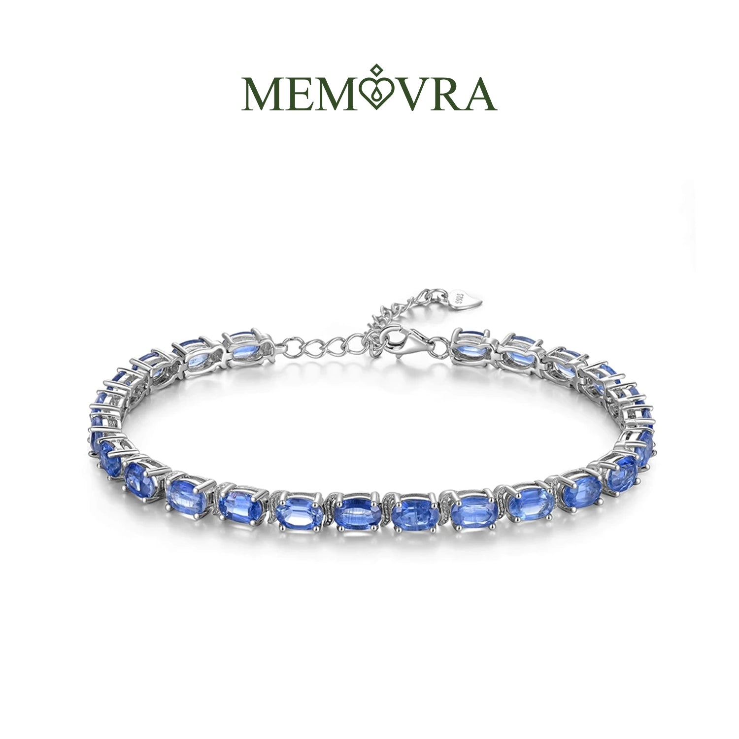 Kyanite Round Silver Bracelet